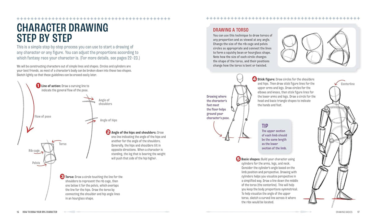 How to Draw Your RPG Character : A Step - by - Step Guide to Bringing Fantasy Characters to Life - Mini Megastore