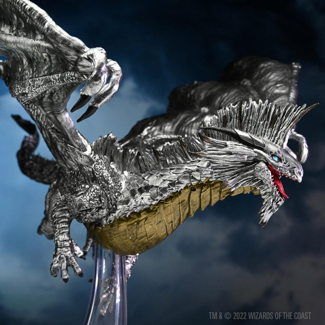 Icons of the Realms: Adult Silver Dragon - Mini Megastore