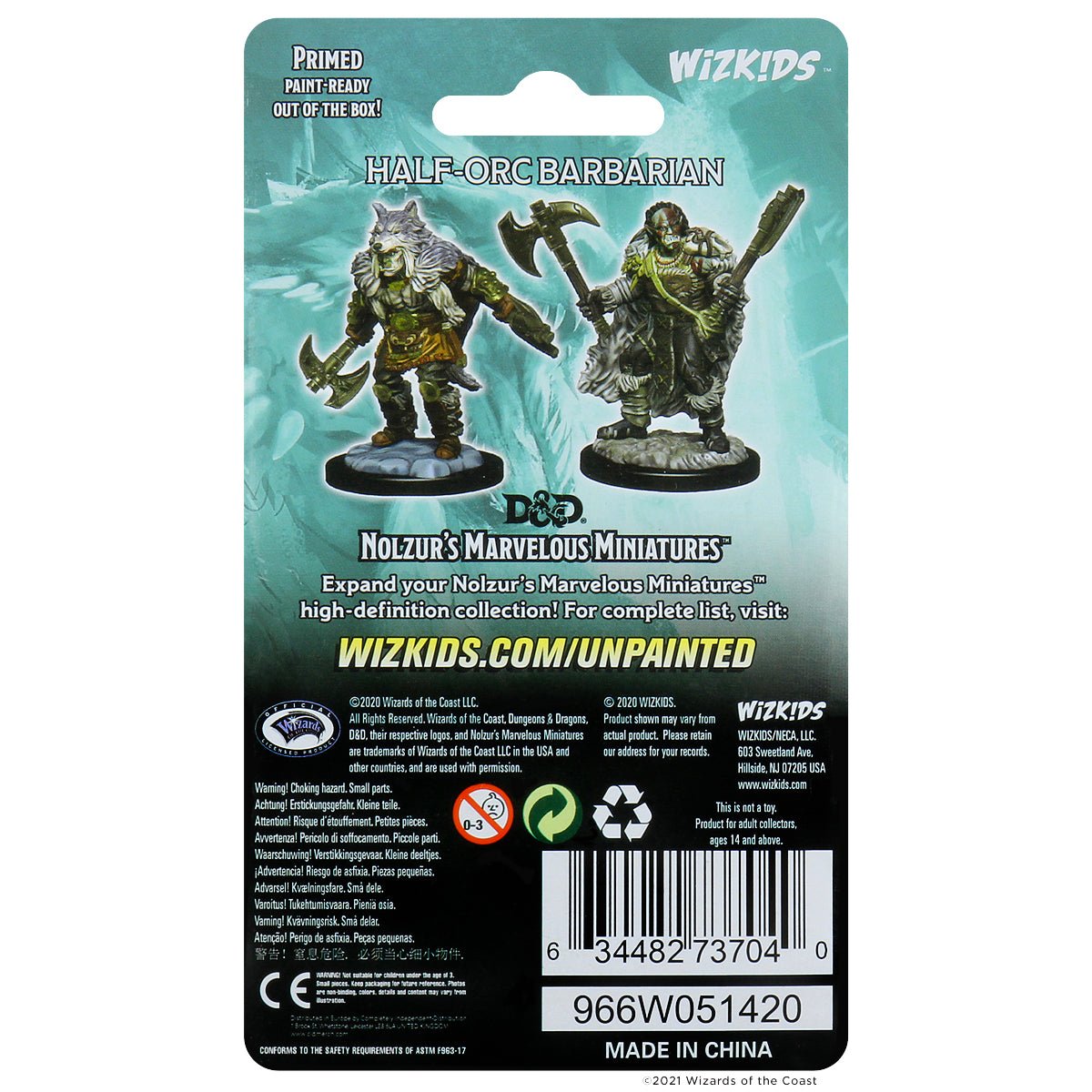 Male Half - Orc Barbarian: Nolzurs Marvelous Miniatures Wave 9 - Mini Megastore