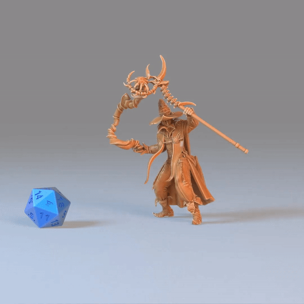 Male Human / Humanoid Wizard / Sorcerer Miniature - Mini Megastore