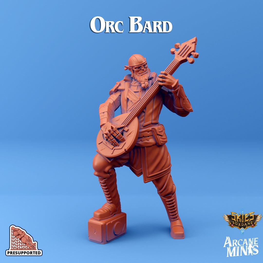 Male Orc Bard Miniature - Mini Megastore