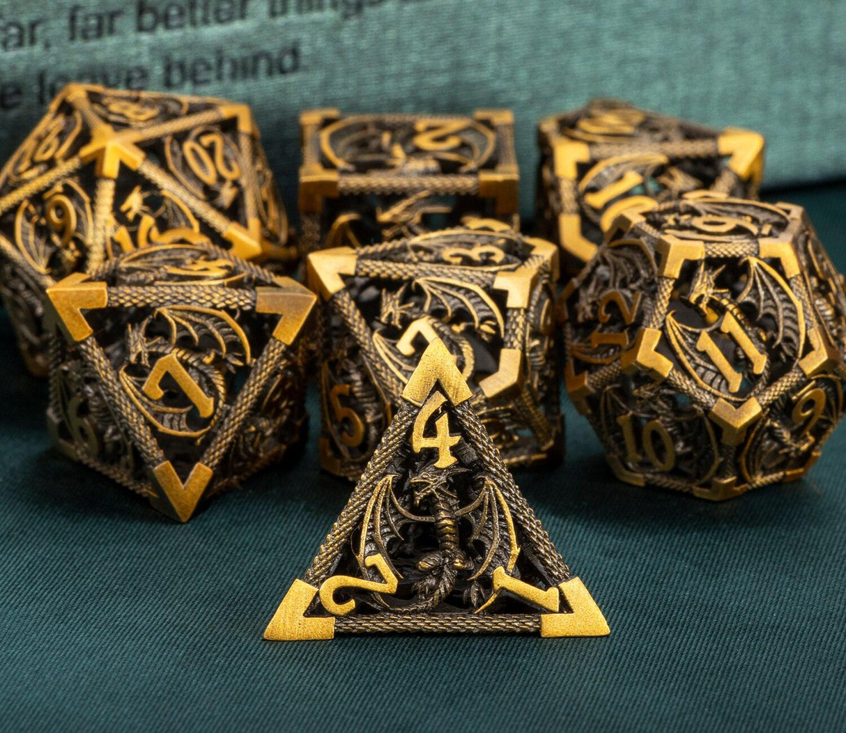 Metal DND Set Dungeon and Dragon Hollow Dice - Mini Megastore