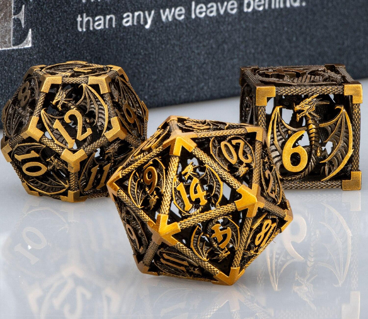 Metal DND Set Dungeon and Dragon Hollow Dice - Mini Megastore