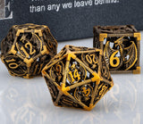 Metal DND Set Dungeon and Dragon Hollow Dice - Mini Megastore