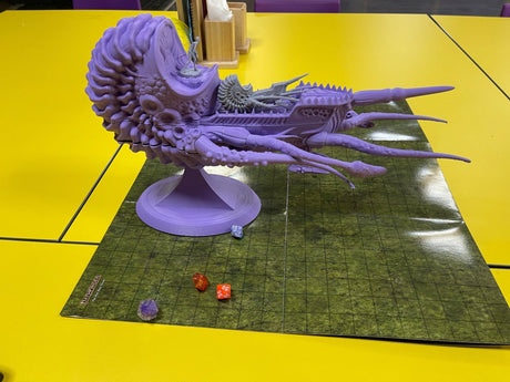 Nautiloid / Mind Flayer Spelljammer ship with multiple floors + tactical miniature - Mini Megastore