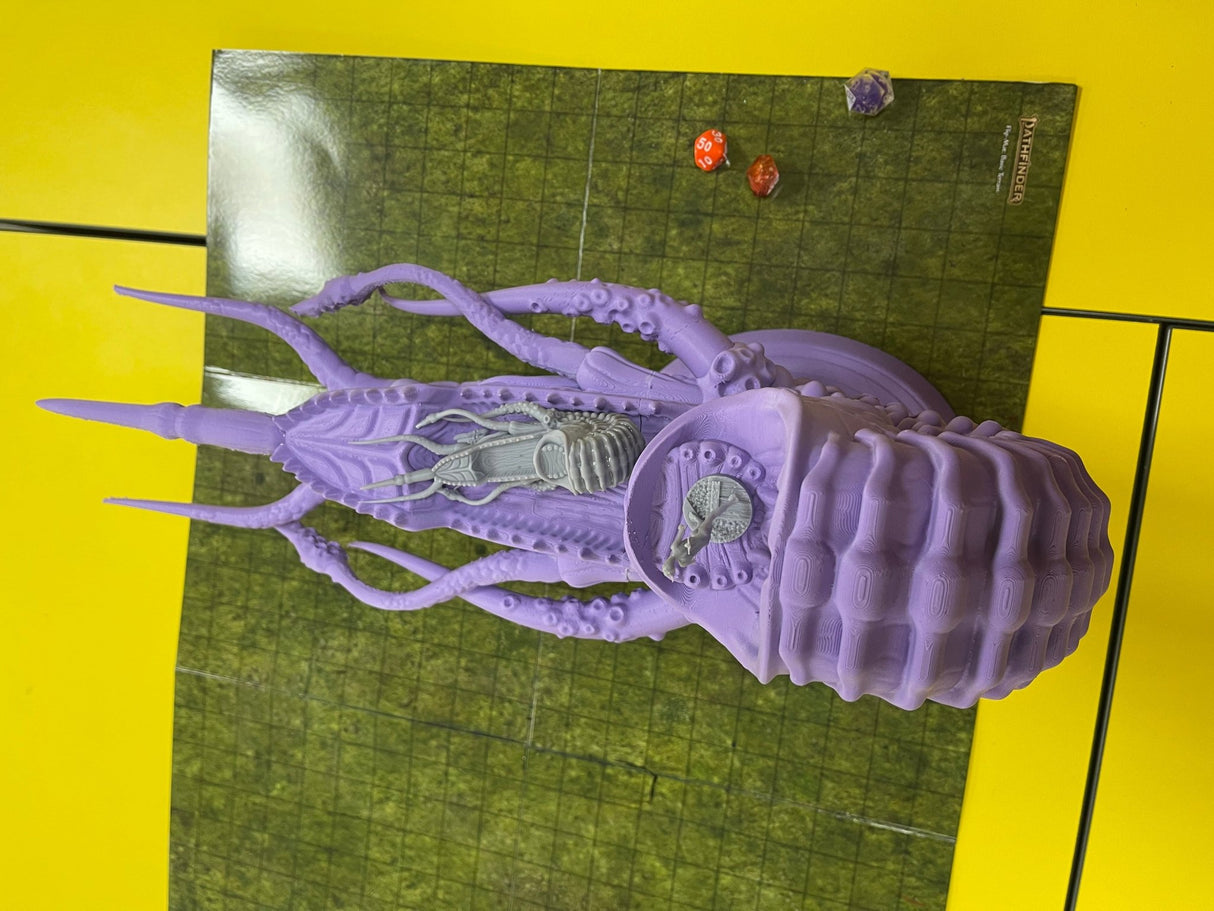Nautiloid / Mind Flayer Spelljammer ship with multiple floors + tactical miniature - Mini Megastore