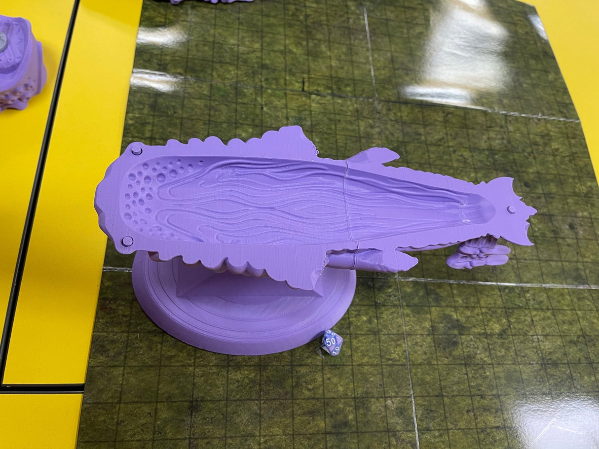 Nautiloid / Mind Flayer Spelljammer ship with multiple floors + tactical miniature - Mini Megastore
