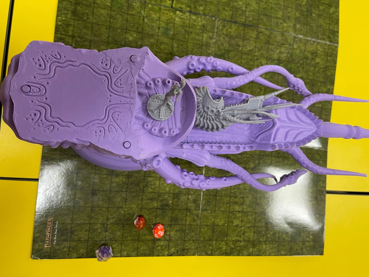 Nautiloid / Mind Flayer Spelljammer ship with multiple floors + tactical miniature - Mini Megastore