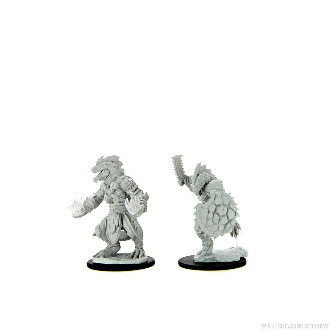 Nolzur's Marvelous Miniatures: Lizardfolk Barbarian & Lizardfolk Cleric Miniatures - Mini Megastore