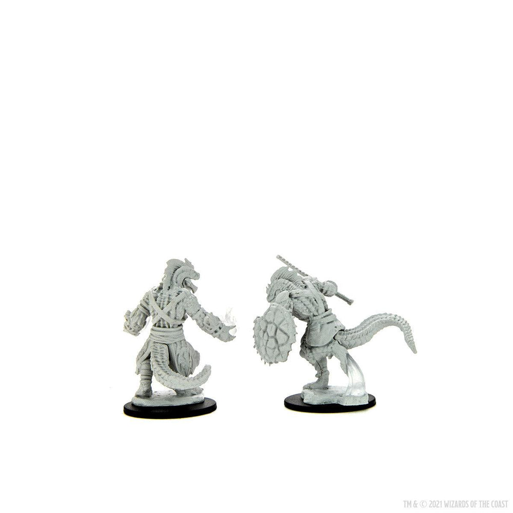 Nolzur's Marvelous Miniatures: Lizardfolk Barbarian & Lizardfolk Cleric Miniatures - Mini Megastore