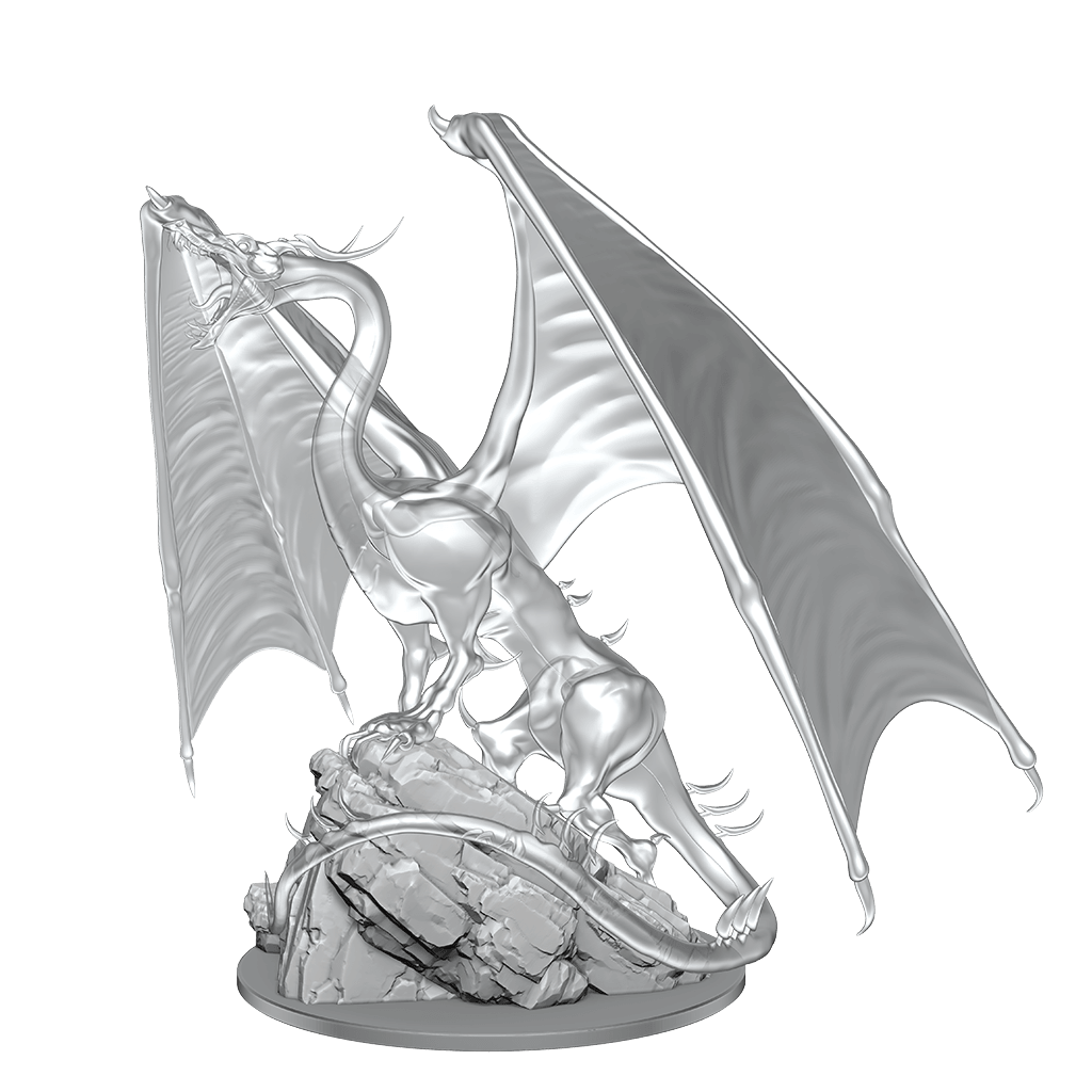Nolzur's Marvelous Miniatures: Young Emerald Dragon Miniature - Mini Megastore