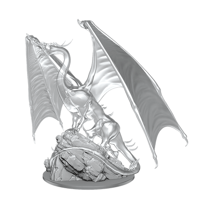 Nolzur's Marvelous Miniatures: Young Emerald Dragon Miniature - Mini Megastore