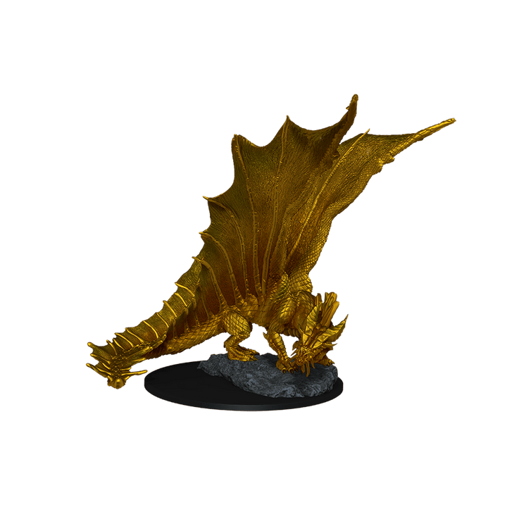 Nolzur's Marvelous Miniatures: Young Gold Dragon Miniature - Mini Megastore