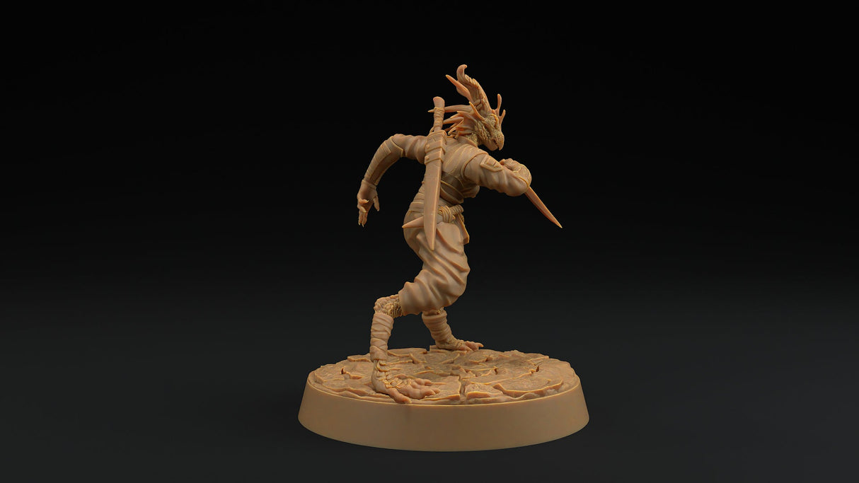 Nyxia Shadowblade - Dragonborn Rogue Miniature - Mini Megastore