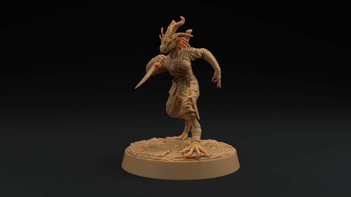 Nyxia Shadowblade - Dragonborn Rogue Miniature - Mini Megastore