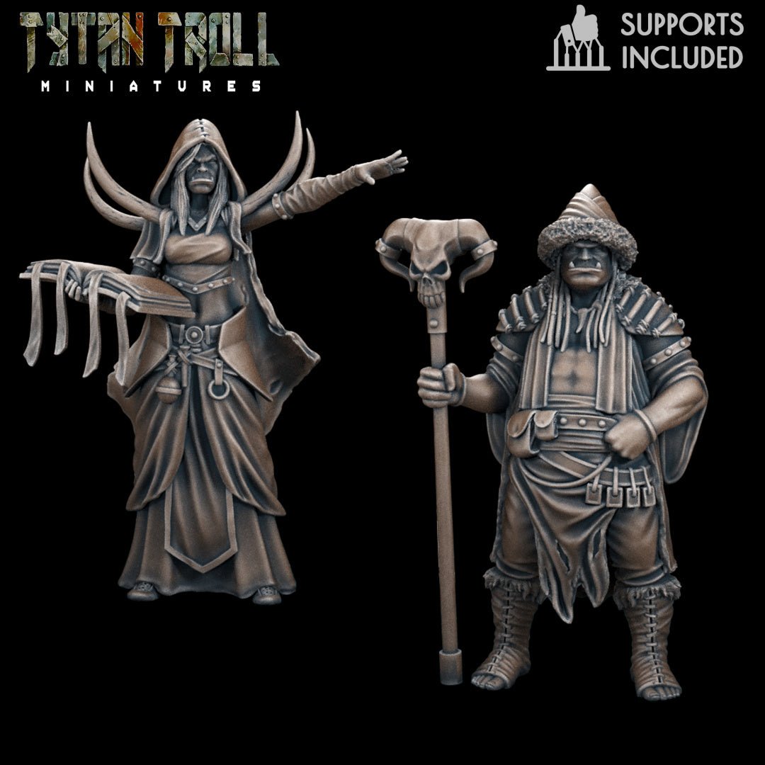 Orc Mage / Wizard / Sorcerer Miniatures - Mini Megastore
