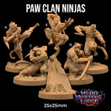 Paw Clan Ninjas - Tabaxi Rogue Miniatures - Mini Megastore