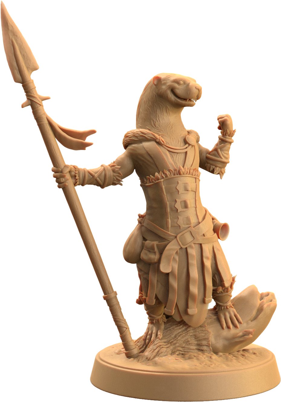Pearl, Otter Spearmaster - Otterfolk Fighter Miniature - Mini Megastore