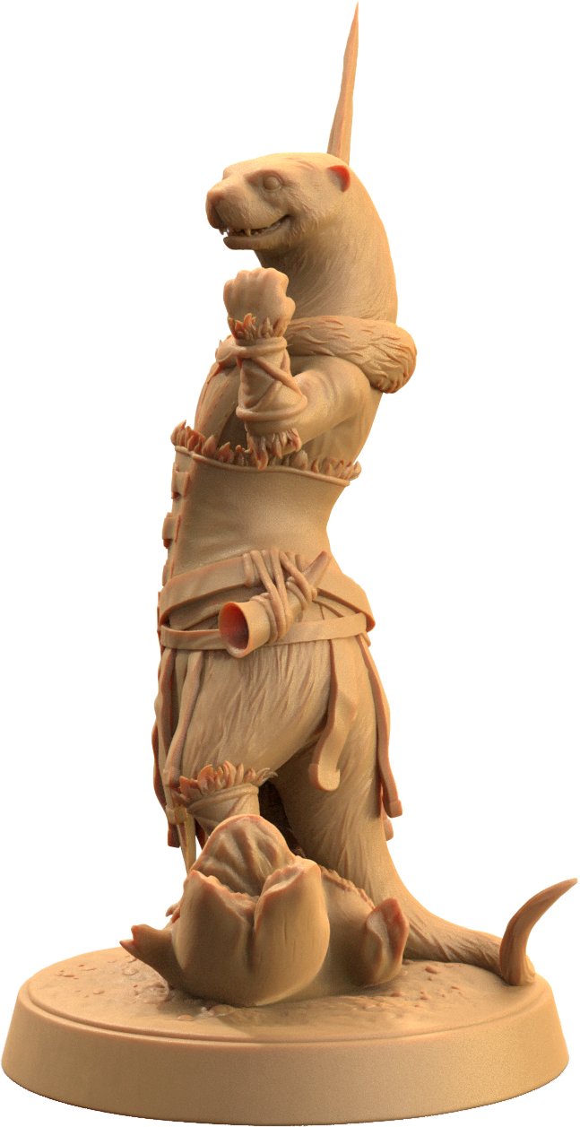 Pearl, Otter Spearmaster - Otterfolk Fighter Miniature - Mini Megastore