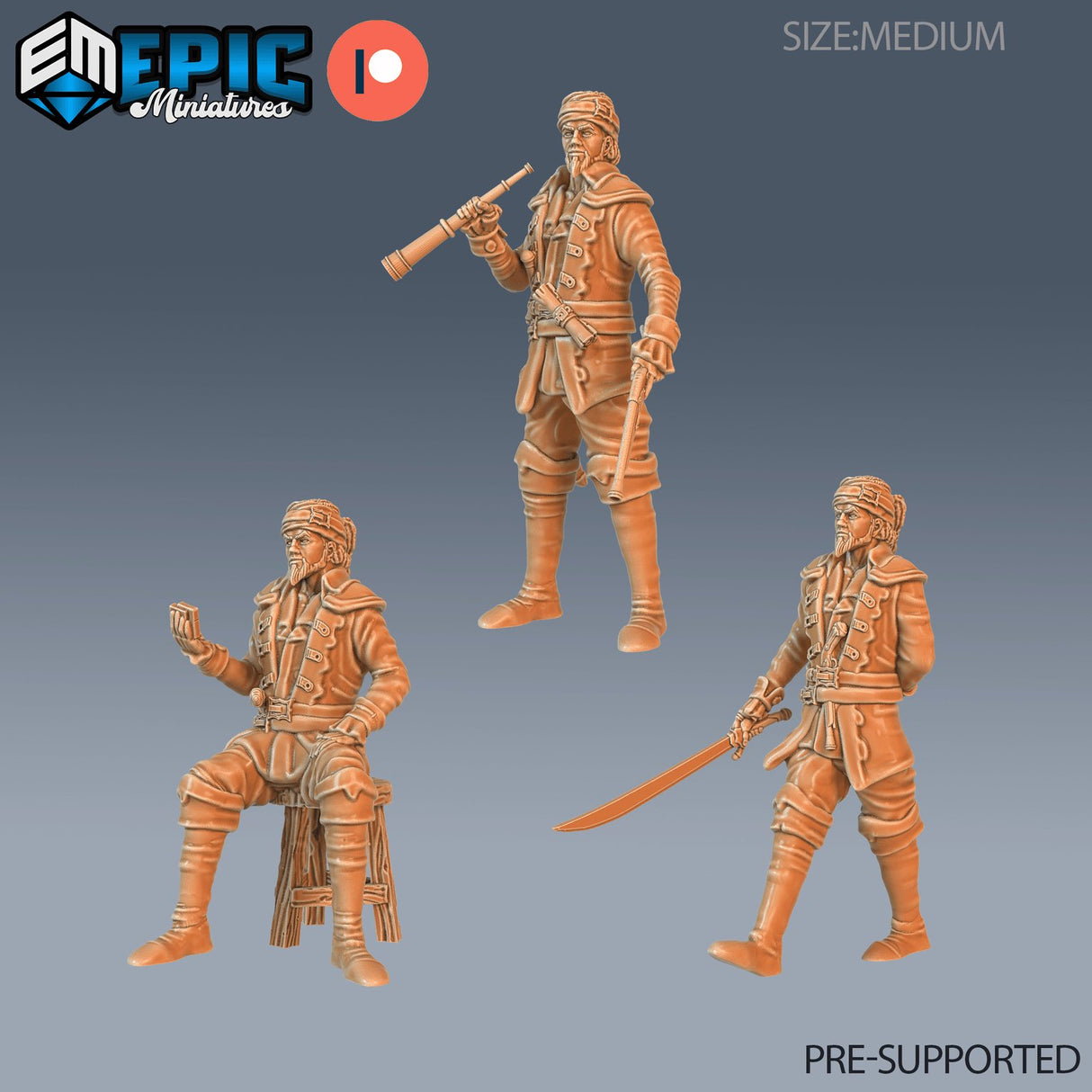 Pirate Sailing Master Miniature - Mini Megastore