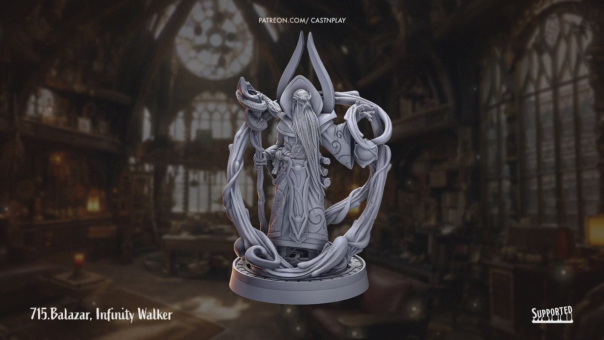Balazar Infinity Walker - Human Male Wizard Miniature