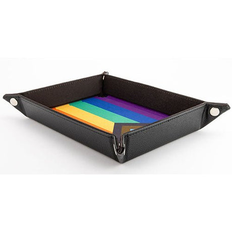 Pride Fold Up Velvet Dice Tray - Rainbow Flag - Mini Megastore