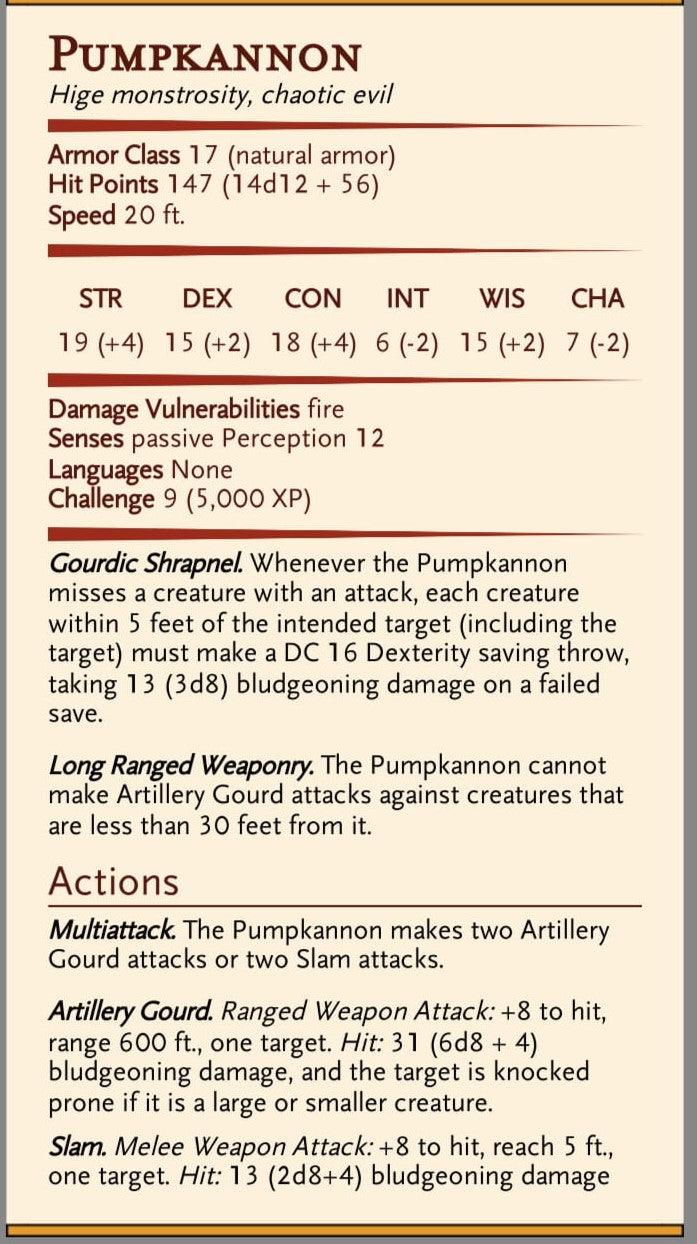 Pumpkannon Creature Miniature - Mini Megastore
