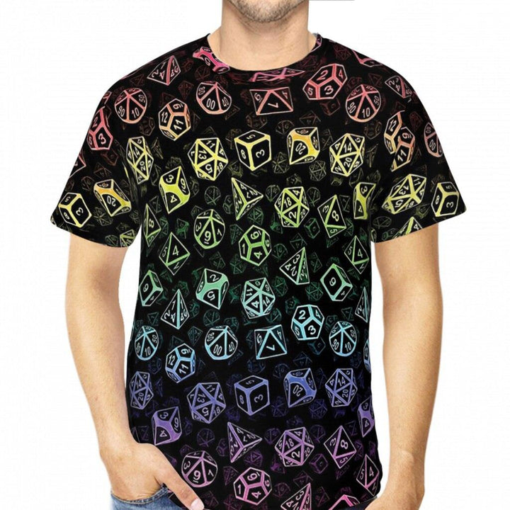 Rainbow Pattern Dice Shirt - Mini Megastore