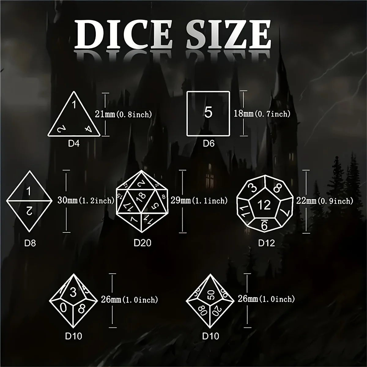 Sharp handmade resin liquid core eye dice set - Mini Megastore
