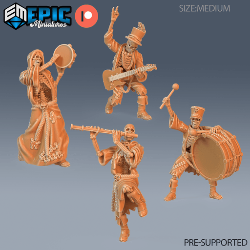 Skeleton Musicians Miniature - Mini Megastore