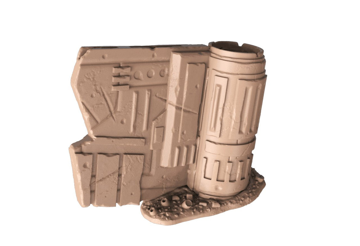 Starship Crash Site - Crashed Fighter - Mini Megastore