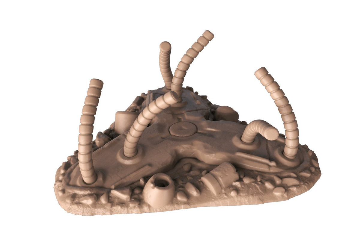 Starship Crash Site - Crashed Station Piece - Mini Megastore