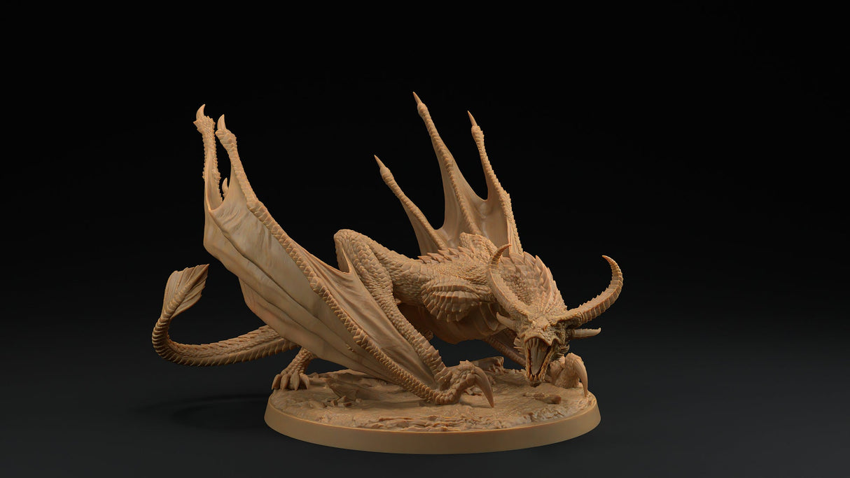 Talonheart the Dragon / Wyvern & Dragonborn Rider Miniature - Mini Megastore
