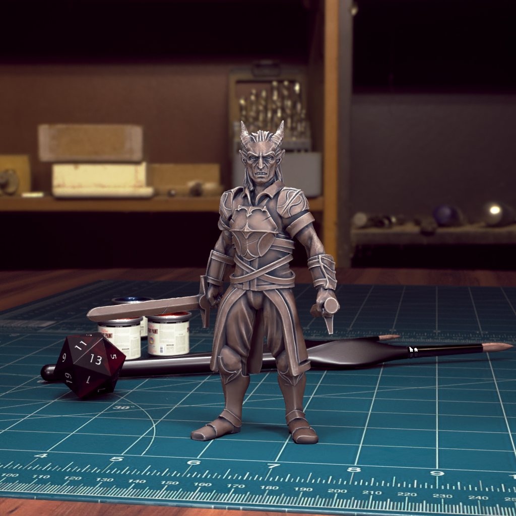 Tiefling fighter Miniatures - Mini Megastore