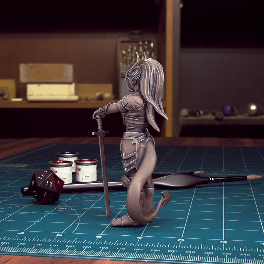 Tiefling fighter Miniatures - Mini Megastore
