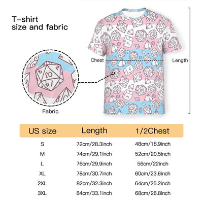 Trans Pride Dice Shirt - Mini Megastore