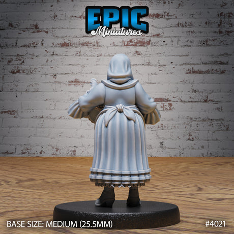 Villager Poultry Woman Miniature - Mini Megastore