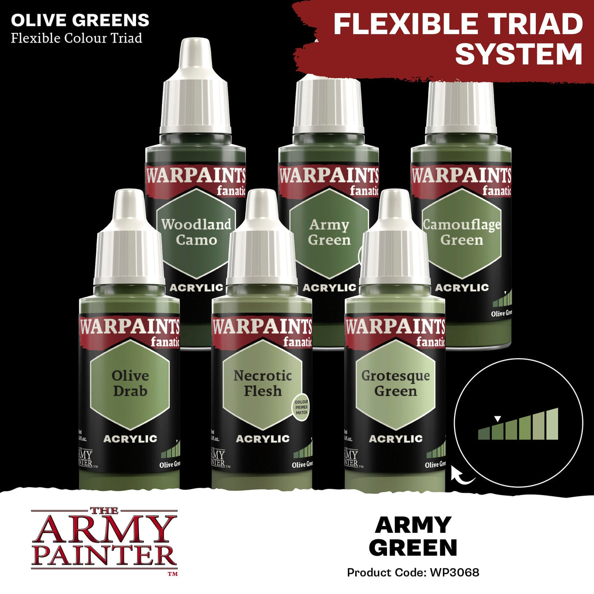 Warpaints Fanatic: Army Green - Mini Megastore