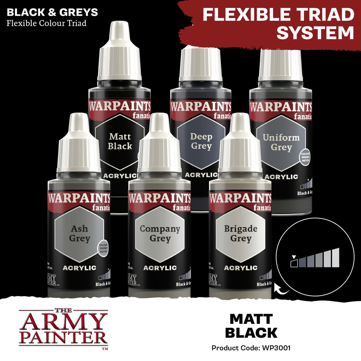 Warpaints Fanatic - Matt Black - Mini Megastore