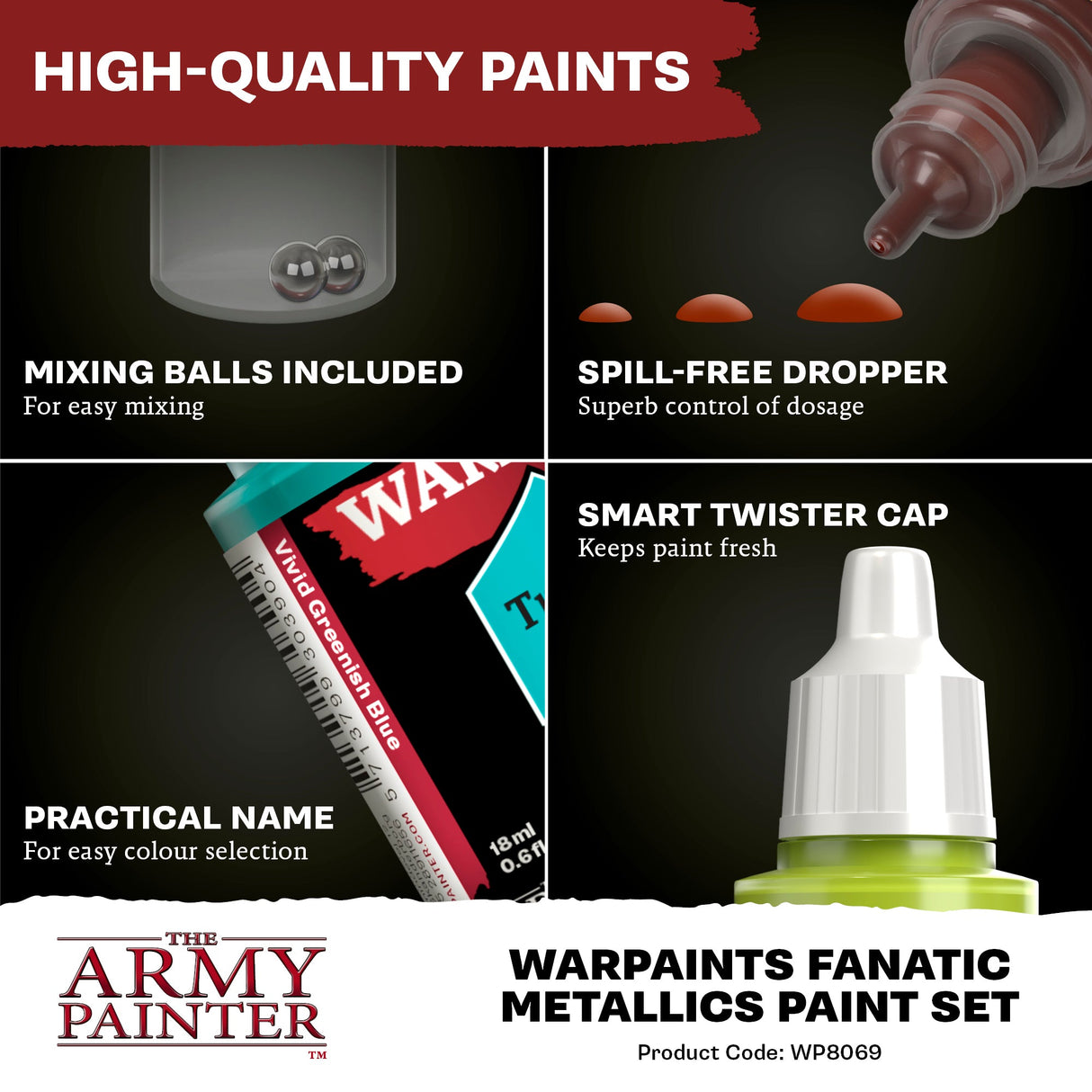 Warpaints Fanatic Metallics Paint Set - Mini Megastore