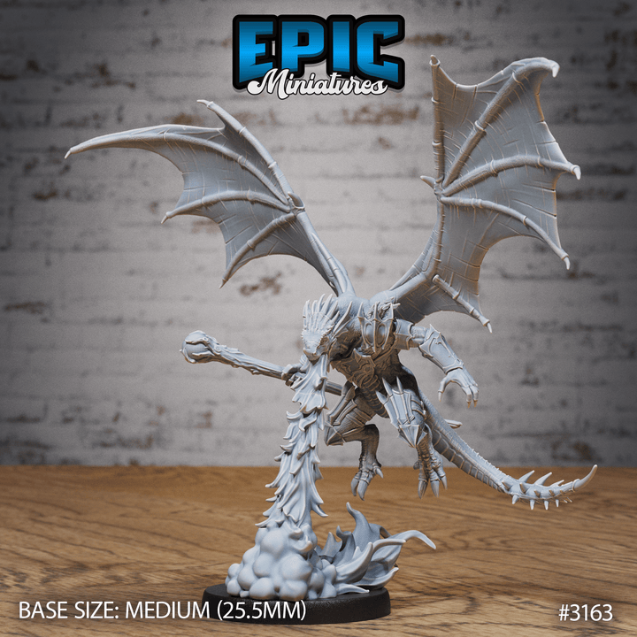 Winged Half Dragon Miniature - Mini Megastore