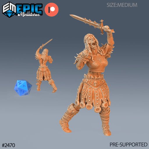 Zombie Knight Female Miniature - Mini Megastore