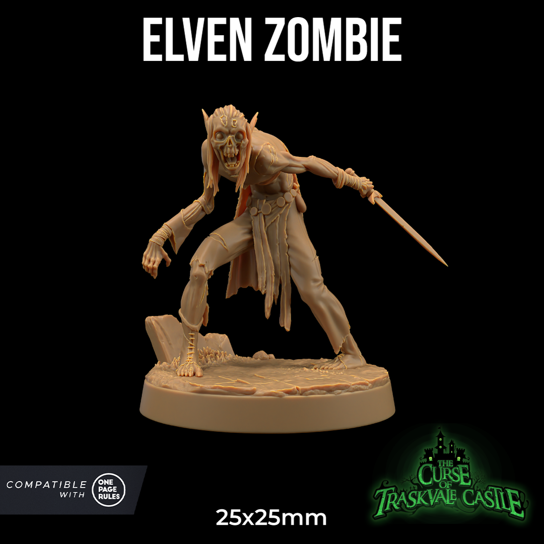 Zombie Elven Rogue Miniature