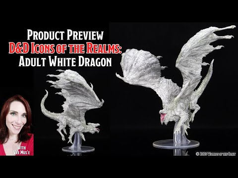 Icons of the Realms: Adult White Dragon Prepainted Premium Miniature